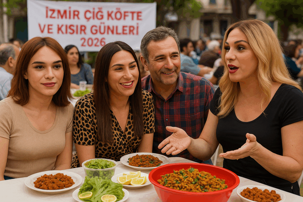 İzmir Çiğ Köfte ve Kısır Günleri Renkli Masalarda Travestiler